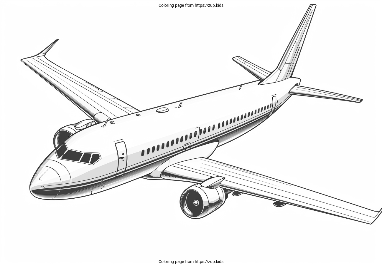 Plane Coloring Page From Zup kids Plane Coloring Page From Zup kids