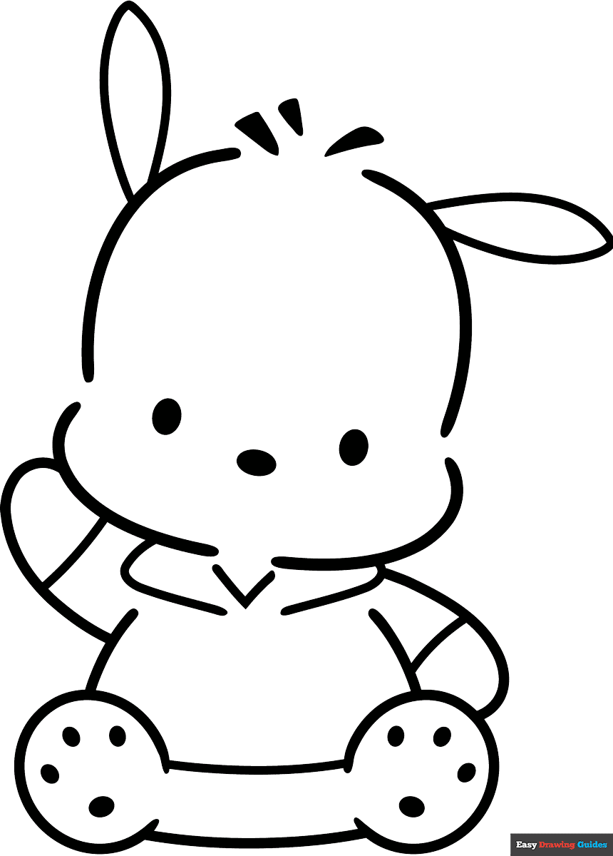 Pochacco From Sanrio Coloring Page Easy Drawing Guides
