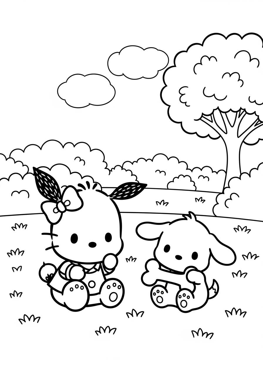 Pochacco Sanrio Coloring Pages Free Printables For Kids