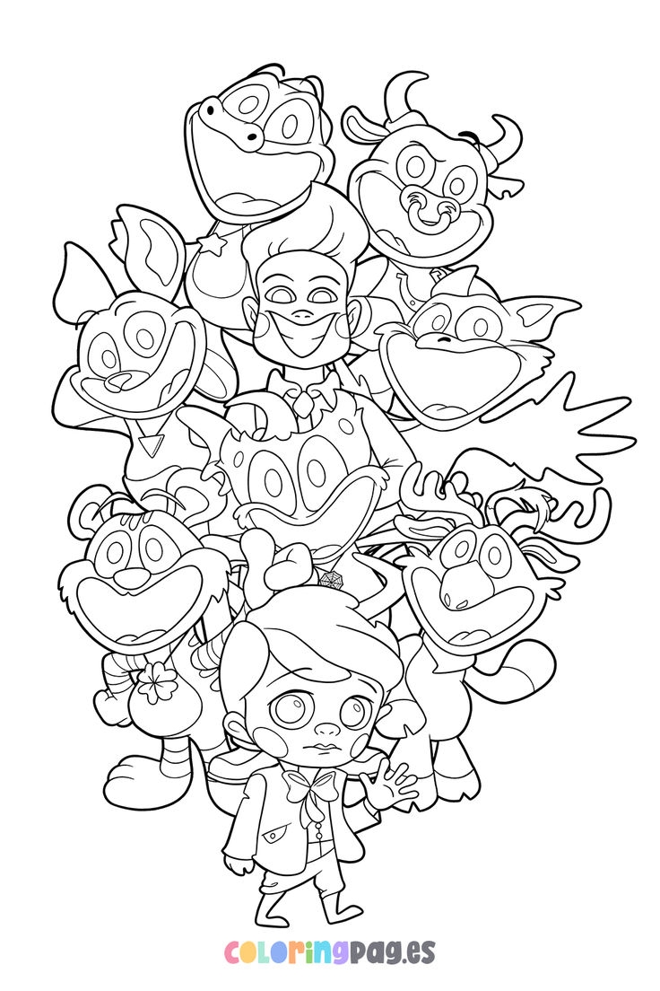 Poppy Playtime Chapter 4 Rejected Critters Coloring Page Poppy Playtime Chapter 4 Rejected Critters Coloring Page