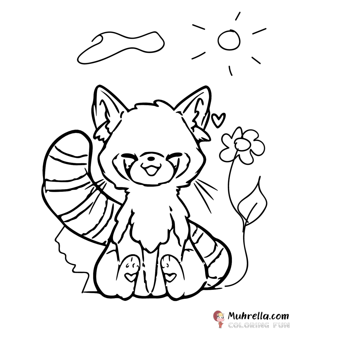 red panda coloring page red panda coloring page