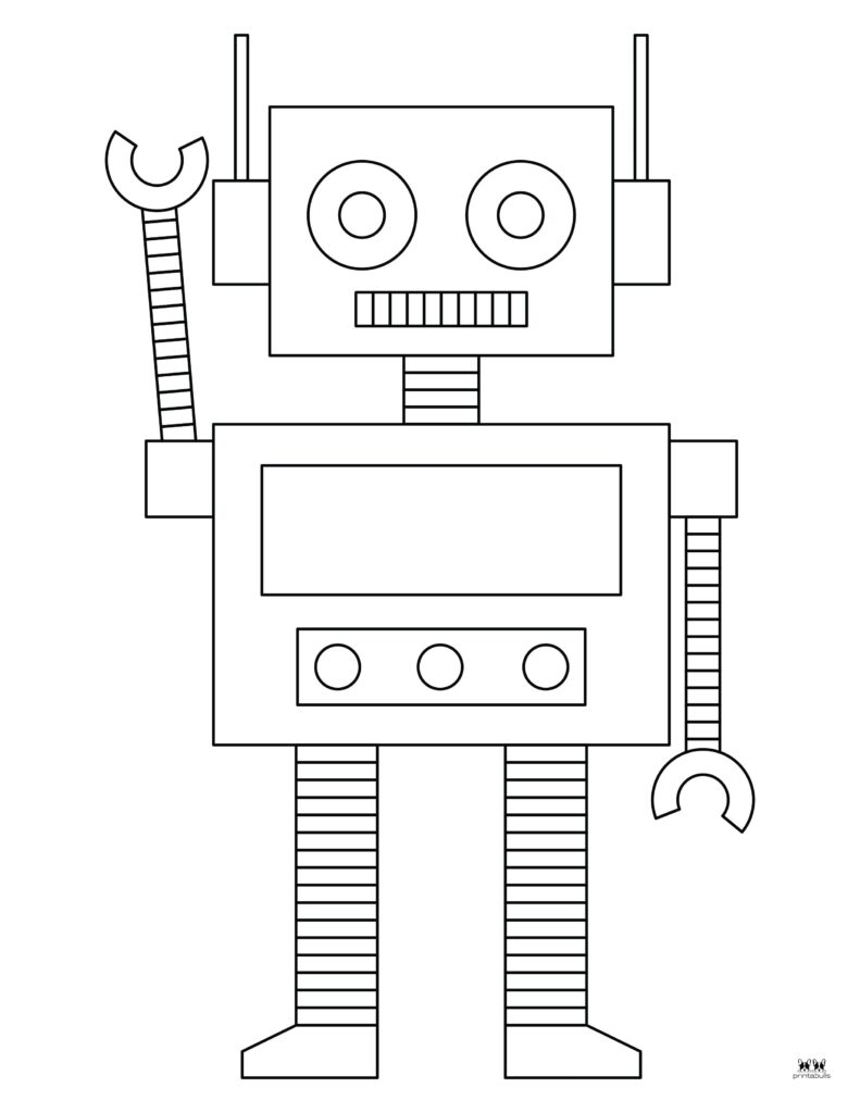 robot coloring page