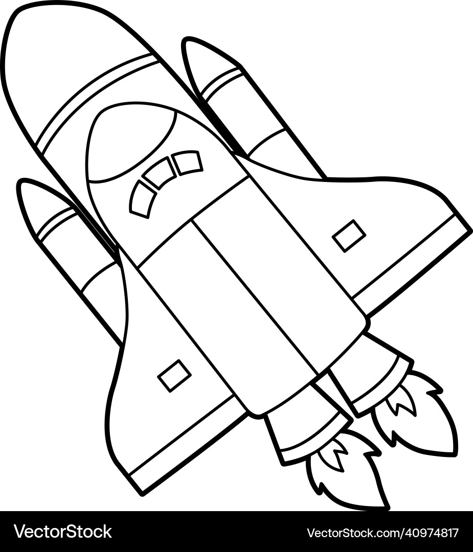 Rocket Coloring Page Isolated For Kids Royalty Free Vector Rocket Coloring Page Isolated For Kids Royalty Free Vector