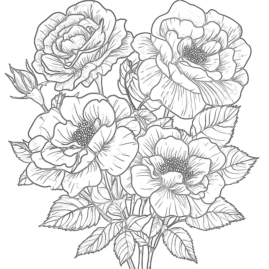 Rose Flower Coloring Page Coloring Pages Mimi Panda Rose Flower Coloring Page Coloring Pages Mimi Panda