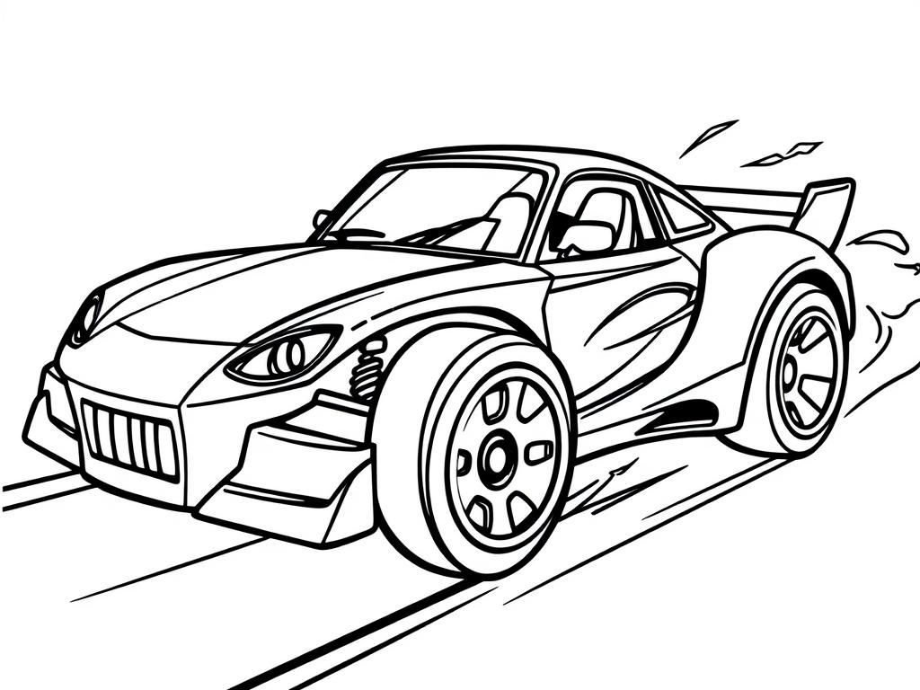 Vehicles Coloring Page Sports Car Design Free Printable Coloring Page